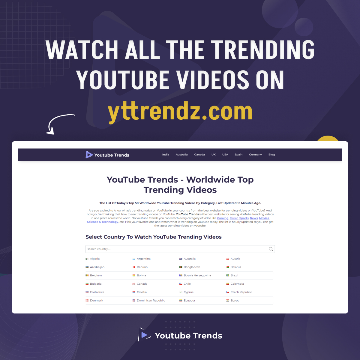 Watch All the Trending YouTube Videos on YTTrendz Website (1)